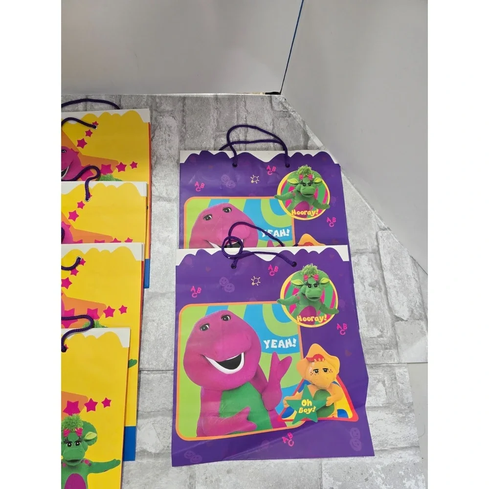 Vintage New‎ Barney Baby Pop Gift Bags 13x12